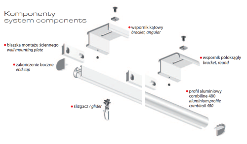 Karnisz aluminiowy Kombiline II podwójny
