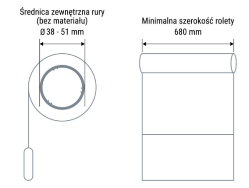 Silnik rurowy do rolet Eve Motionblinds 1.1/28 (bateryjny, radiowy) (pod Apple HomeKit)