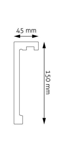 Maskownica MSK-15 15x4.5cm dł. 500cm osłona do karnisza, szyn sufitowych 