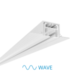 mMotion RE WAVE podtynkowa szyna sufitowa do ciężkich zasłon biała