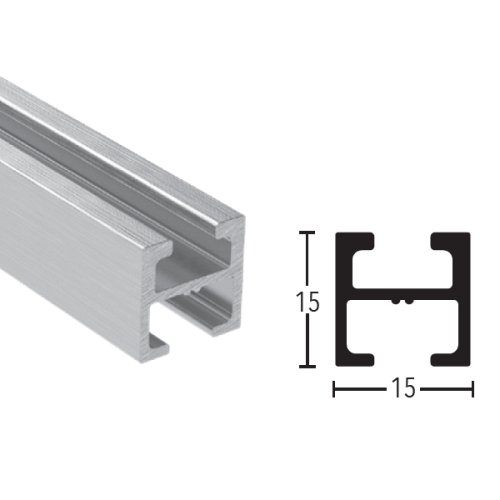 Karnisz ścienny / sufitowy Büsche 15x15mm