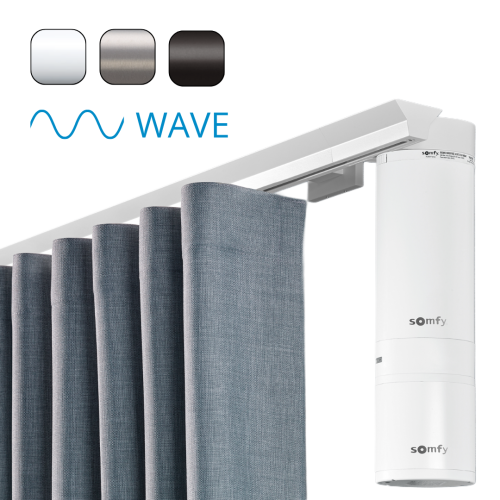 Karnisz elektryczny Büsche COS TECDOR WAVE pod silnik Somfy / Motionblinds / Forest 
