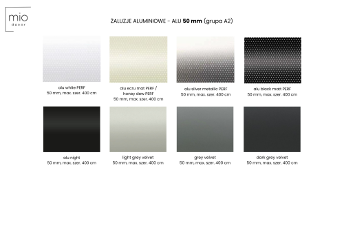 Żaluzja ALUMINIOWA 50mm Barion