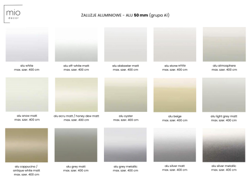 Żaluzja elektryczna ALUMINIOWA 50mm Barion Comfort