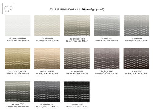 Żaluzja elektryczna ALUMINIOWA 50mm Barion Comfort