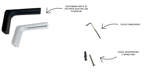 Kątownik mFix 10cm pojedynczy ścienny 