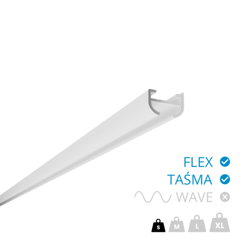 Simple 150 aluminiowa szyna sufitowa biała