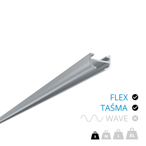 Simple 150 aluminiowa szyna sufitowa chrom