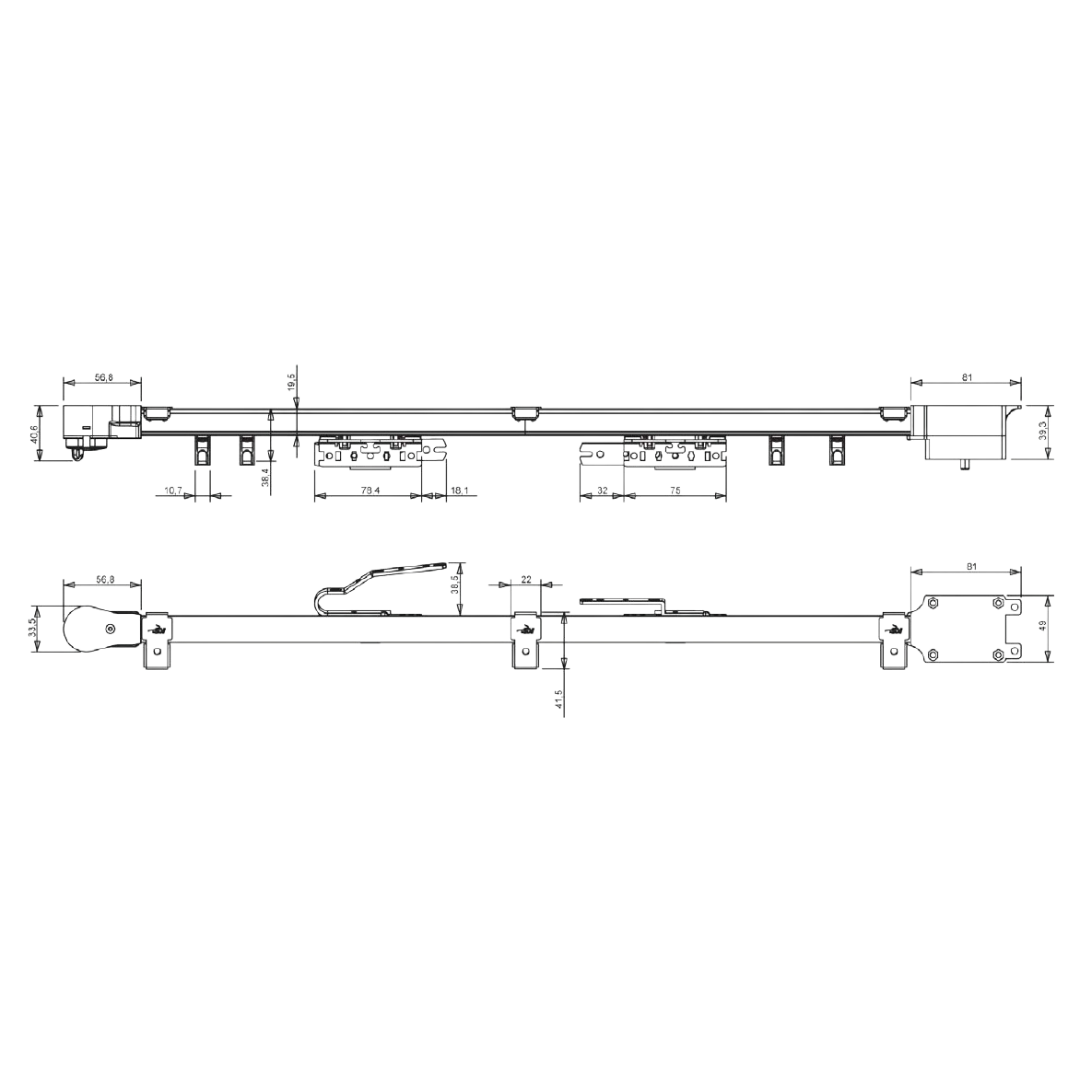 Zwymiarowany karnisz shuttle