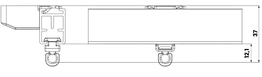 Zwymiarowany przekrój wave